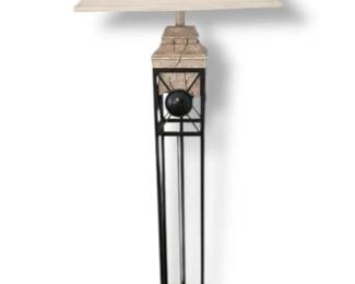 Metal  Faux Stone Floor Lamp