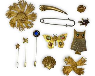Vintage GoldToned Brooches  Pins