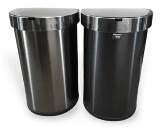 Two Simple Human Sensor Trash Cans