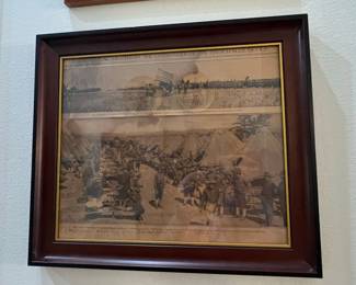 WWI "Blue Devils" Training Camp Lithograph - 8th Regiment, Company E