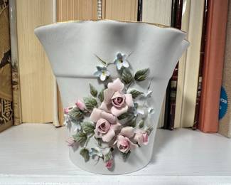 Vintage Lefton "Girl with Dog" Ceramic Figurine