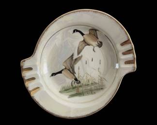 Vintage Ceramic Ashtray with Flying Geese Motif by Midwinter