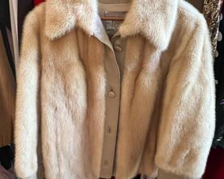 Mink Fur Jacket with Leather Accents