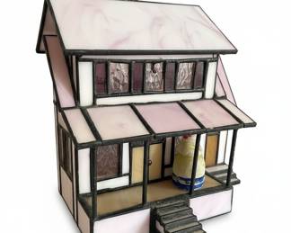 Forma Vitrum "VitreVille Collection" Stained Glass House Lamp