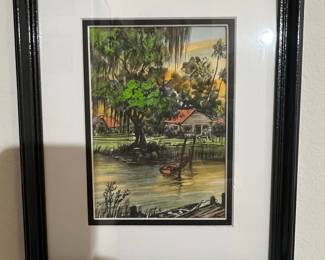 Florida Highwaymen Style Watercolor Painting