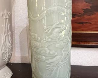 Celadon Dragon Brush Pot