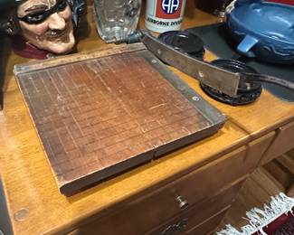 Vintage Ingento No. 4 Wooden Paper Cutter