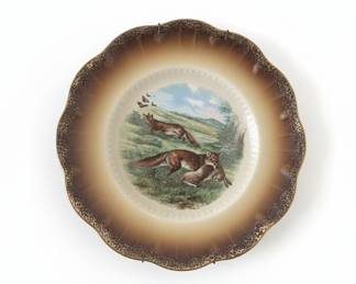Vintage Fox Hunt Scene Decorative Plate by Copeland Spode