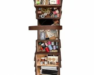 Vintage Strommen Bruk Hamar Accordion Sewing Box