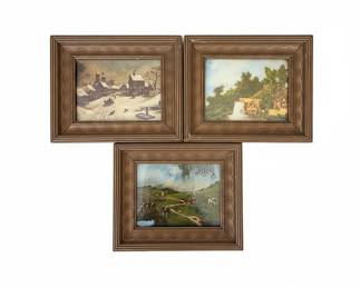 Set of Three Framed Landscape Prints