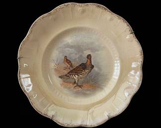 Vintage Decorative Plate with Game Birds