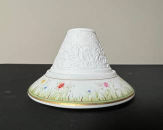 Haviland Limoges "Floralies" Porcelain Lithophane Candle Holder