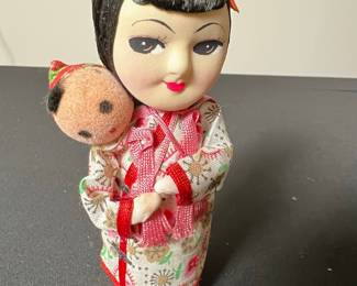 Vintage "Made in Taiwan" Doll Holding Baby