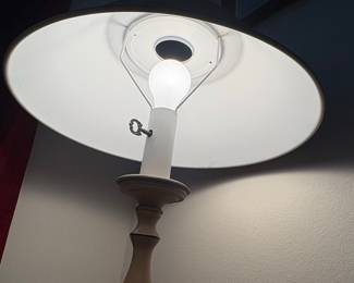 Vintage Ceramic Table Lamp with Floral Motif