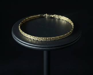 14k Gold Italian Wheat Chain Bracelet