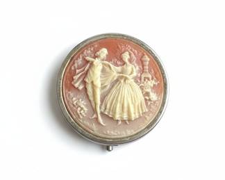 Victorian Couple Cameo Brooch
