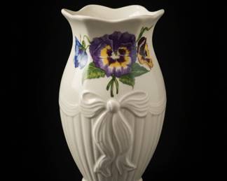 Belleek "Enchanted Garden Pansy" Vase
