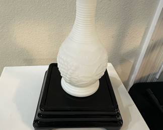 Westmoreland Paneled Grape Milk Glass Vase Assortment