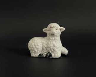 Vintage Ceramic Lamb Figurine - Atlantic Mold Company