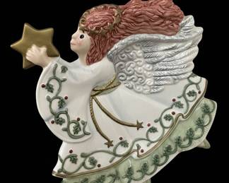 Fitz and Floyd Moonbeams Angel Canape Plate Wall Plaque