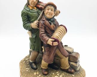 Naturecraft England Handpainted Stoneware Figurine - Accordionist and Fiddler