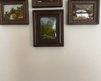 Set of Four Miniature Landscape Paintings