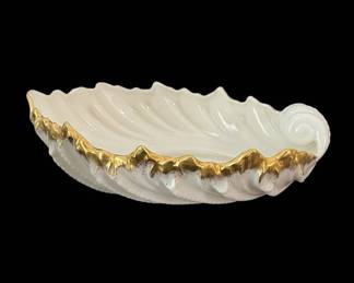 Lenox "Gold Leaf Oyster Plate"