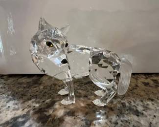 Swarovski Crystal Wolf Figurine #207549