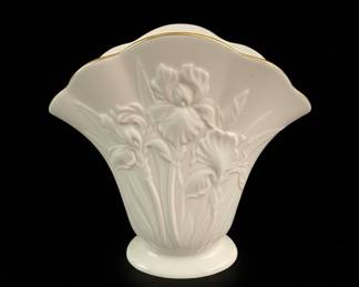 Lenox "Whispering Irises" Fine Ivory China Vase