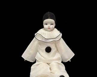 Pierrot Clown Porcelain Doll