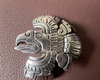 Vintage William Spratling Sterling Silver Aztec Eagle Pendant