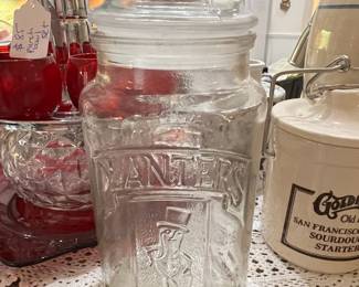 Planters Peanuts 75th Anniversary Glass Jar