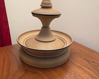 Vintage Ceramic Table Lamp with Floral Motif