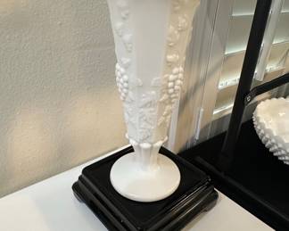 Westmoreland Paneled Grape Milk Glass Vase