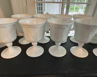 Fenton White Hobnail Milk Glass Swung Vase