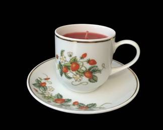 Avon "Strawberry" Teacup and Saucer Set