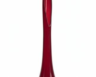 L.E. Smith Ruby Red Swung Vase