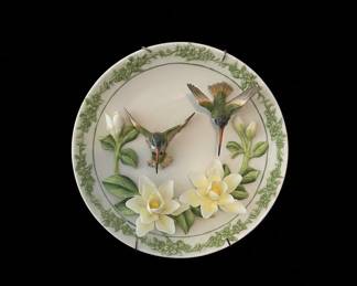 The Bradford Exchange "Treasures of the Garden" Hummingbird Plate