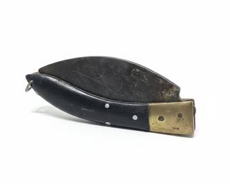 Vintage Folding Knife with Brass Bolster