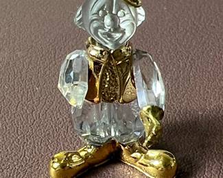 Swarovski Crystal Clown Figurine Brooch