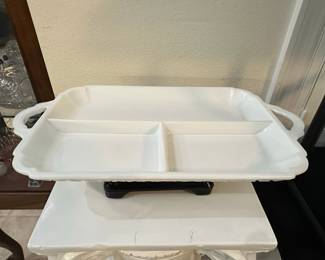 Anchor Hocking Fire-King Milk Glass Relish Tray