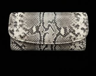 Vintage Genuine Python Snakeskin Clutch Wallet