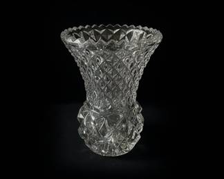 Cut Crystal Hobstar Vase