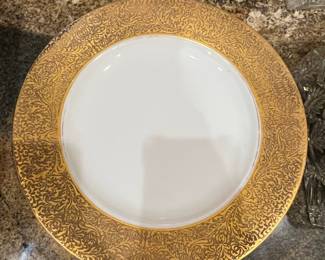 Vintage Heinrich & Co. Bavaria Gold Encrusted Dinner Plate