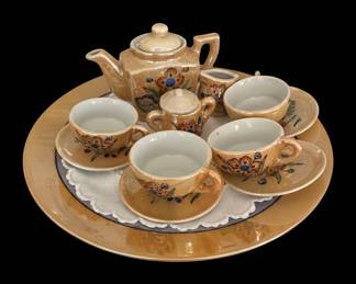 Japanese Lusterware Miniature Tea Set