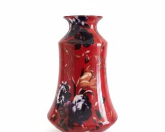 Royal Doulton Flambe Red Floral Vase