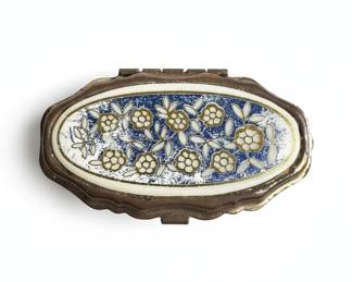 Vintage Enameled Pill Box