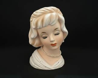 Vintage Inarco Ceramic Lady Head Vase