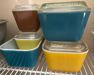 Pyrex Primary Colors Refrigerator Dishes