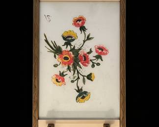 Vintage "Lissita" Hand-Painted Floral Tray with Handles